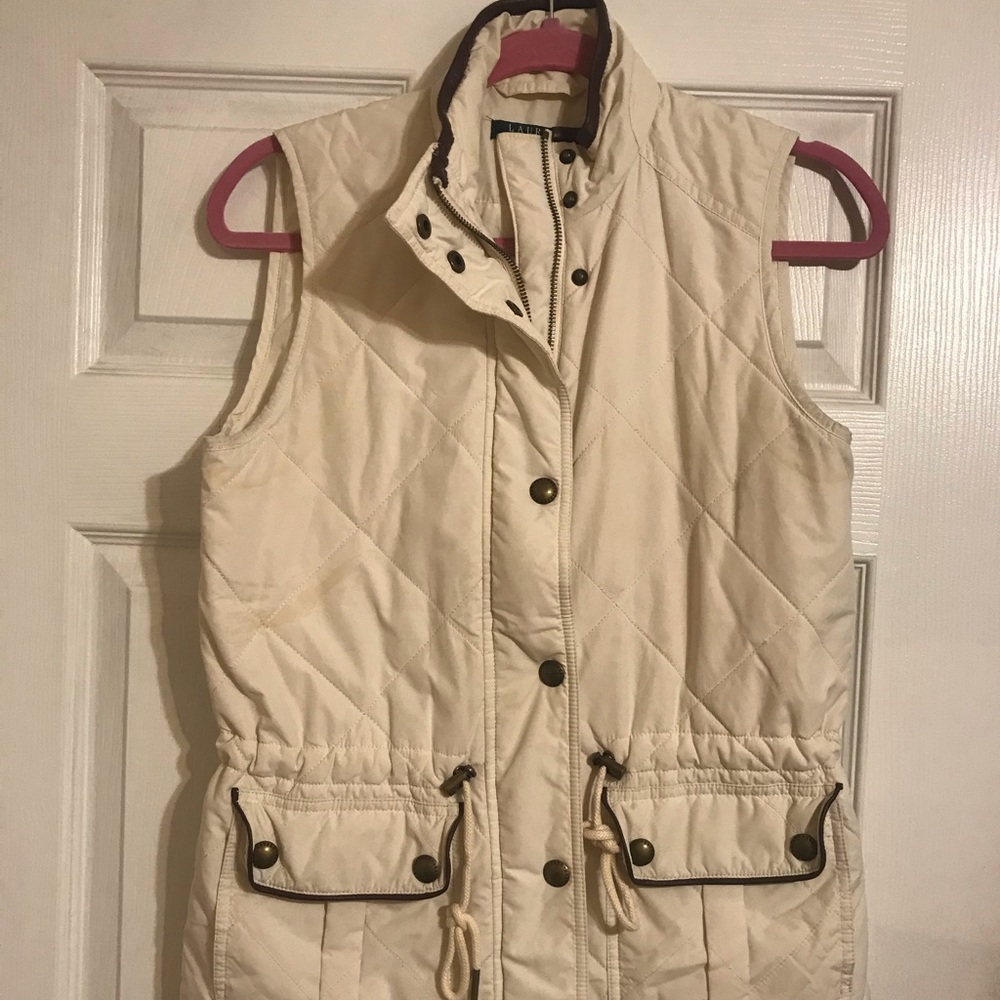 Ralph Lauren Brown and White Vest